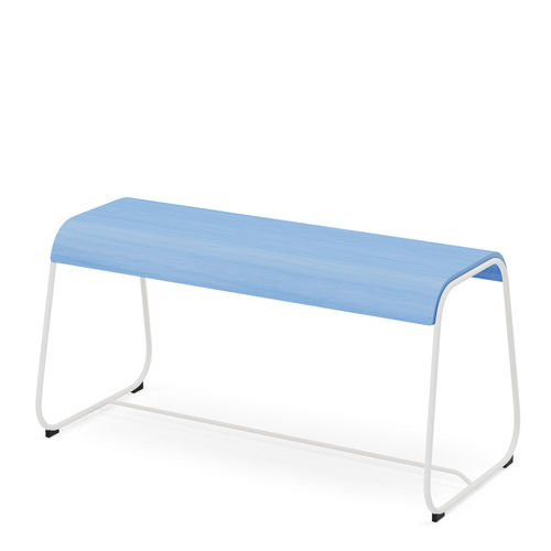 Panca contemporanea - Lineo B/SB - Crassevig - in legno / in acciaio termolaccato / in acciaio cromato