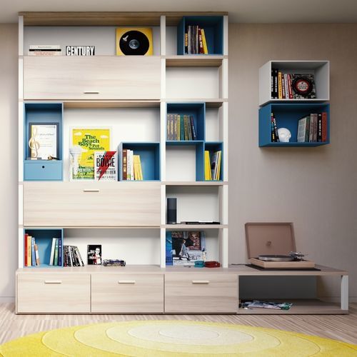 Libreria modulare - Quattro - DKS Srl - contemporanea / per lo smartworking / in legno