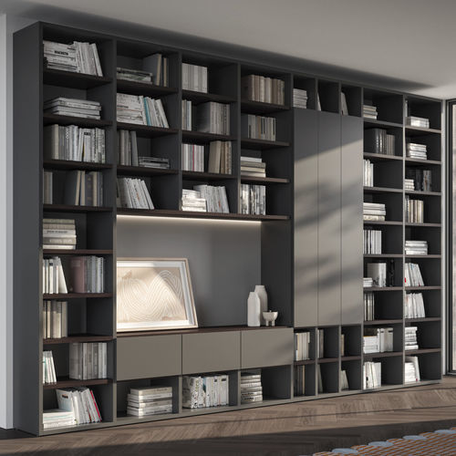 Libreria modulare - DKS Srl - contemporanea / per lo smartworking / in legno