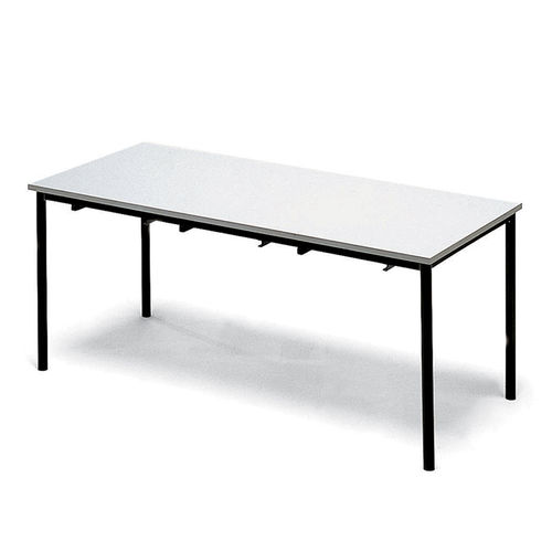 Tavolo da pranzo contemporaneo - Dieffebi - in melaminico / con supporto in metallo / rettangolare