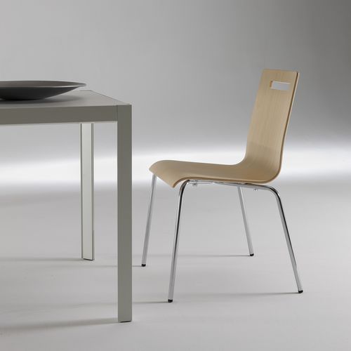 Sedia da ristorante contemporanea - Dieffebi - da interno / in faggio / in legno compensato