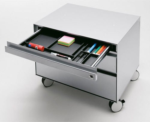 Cassettiera per ufficio in acciaio - NICE - Dieffebi - 2 cassetti / con rotelle / a chiave
