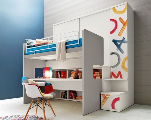 Letto a soppalco - 154 - Doimo Cityline - singolo / contemporaneo / per bambini