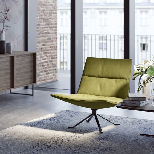 Chauffeuse contemporanea - LOUNGE - Doimo Salotti - in pelle / in legno compensato / modulare