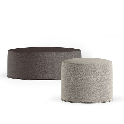 Pouf contemporaneo - MITOS - Doimo Salotti - in tessuto / in pelle / tondo