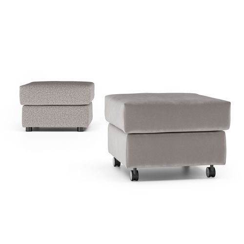 Pouf contemporaneo - DENIS - Doimo Salotti - in tessuto / in pelle / quadrato
