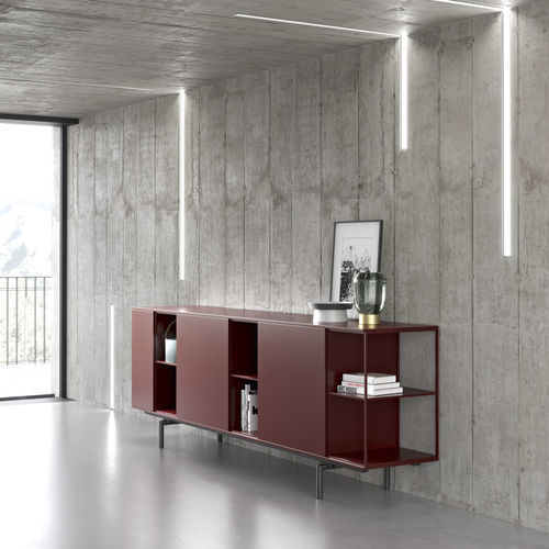Credenza contemporanea - LEXIA - Doimo Salotti - in melaminico / con ripiano / modulabile