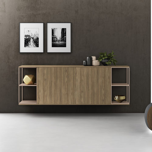 Credenza a muro - LEXIA - Doimo Salotti - contemporanea / in melaminico / con ripiano
