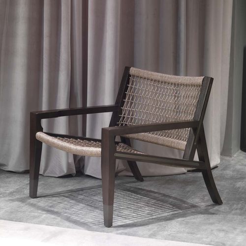 Poltrona classica - LA1016 - Elledue srl - in corda / in legno massiccio / per cuscini
