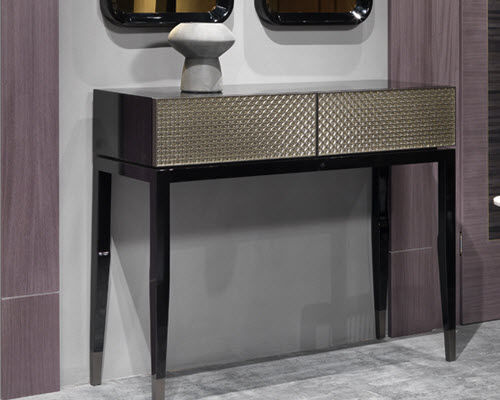 Consolle classica - PENELOPE  - Elledue srl - in legno laccato / in vetro / con supporto in metallo