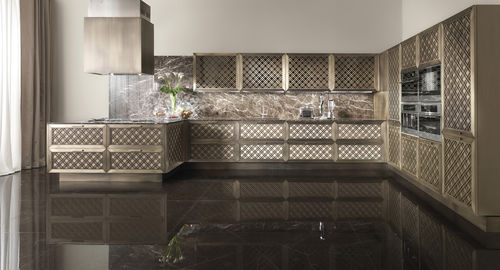 Cucina classica - QUATTROCENTO - Elledue srl - in marmo / in ottone spazzolato / a L