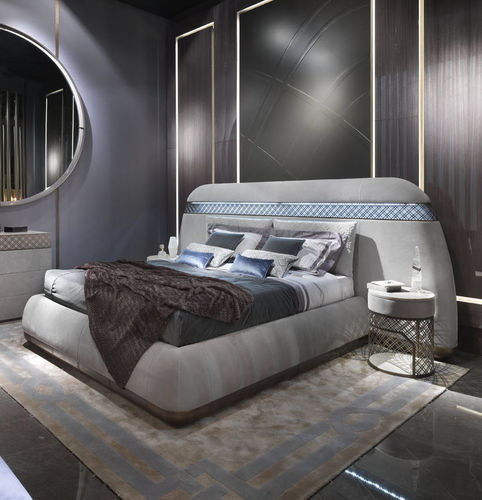 Letto matrimoniale - QUATTROCENTO B 591 - Elledue srl - classico / imbottito / con testiera