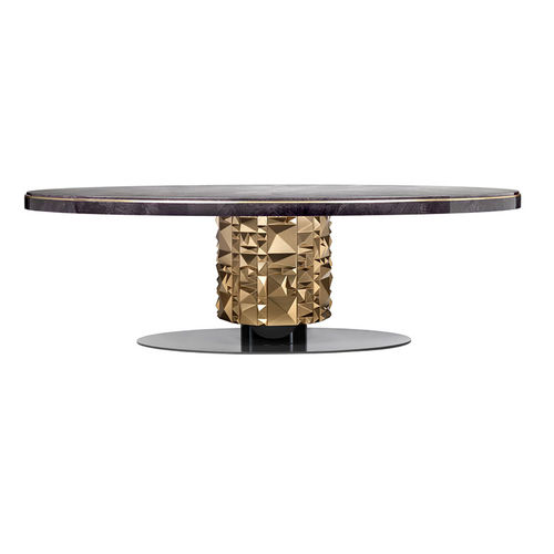 Tavolo da pranzo classico - ULYSSE T 742  - Elledue srl - in legno / con supporto in metallo / ovale