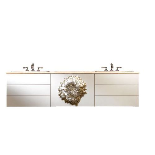 Mobile lavabo doppio - THINK ABOUT FLOWERS AB 303 - Elledue srl - sospeso / in legno / contemporaneo