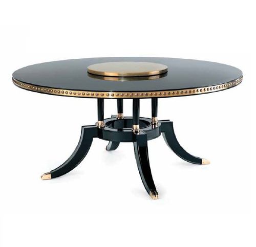 Tavolo da pranzo classico - CAESAR T 900 - Elledue srl - in legno / con supporto in legno / rotondo