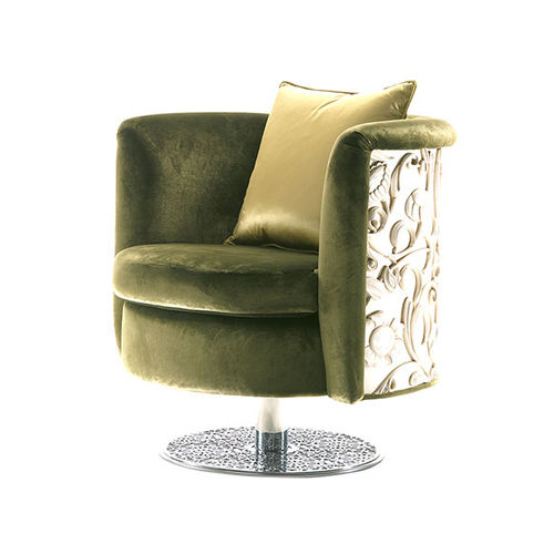 Poltrona classica - SARAYA LA 601/FG - Elledue srl - in tessuto / in metallo / verde