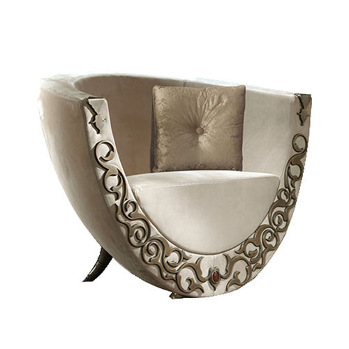 Poltrona in stile - SARAYA S 647 - Elledue srl - in tessuto / beige