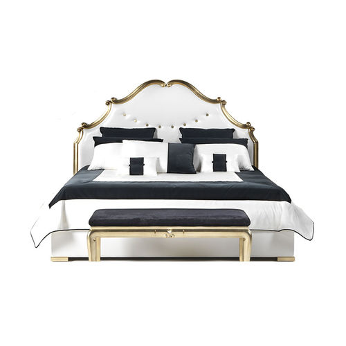 Letto matrimoniale - THAIS B 411 - Elledue srl - classico / con testiera imbottita / in tessuto