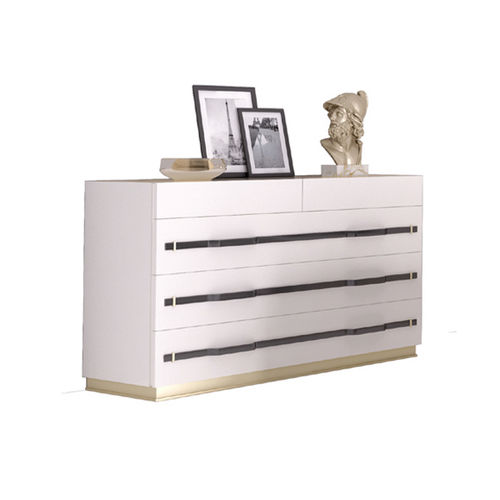 Cassettone contemporaneo - ULYSSE B 758 - Elledue srl - in legno laccato / non specificato / bianco