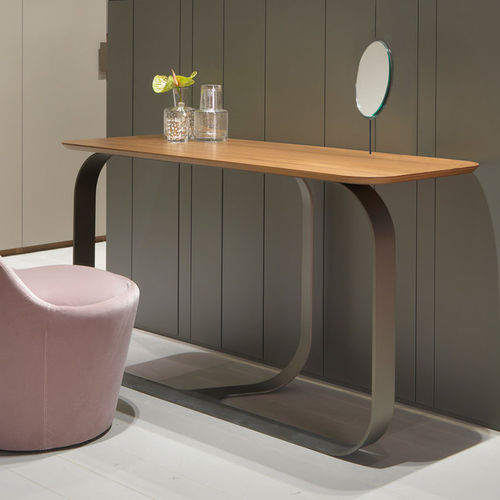 Consolle contemporanea - CHLOÉ  - Emmebi Industria Mobili - in noce / con supporto in metallo / rettangolare
