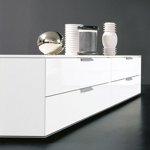 Credenza contemporanea - PRISMA - Emmebi Industria Mobili - in alluminio laccato / bianca