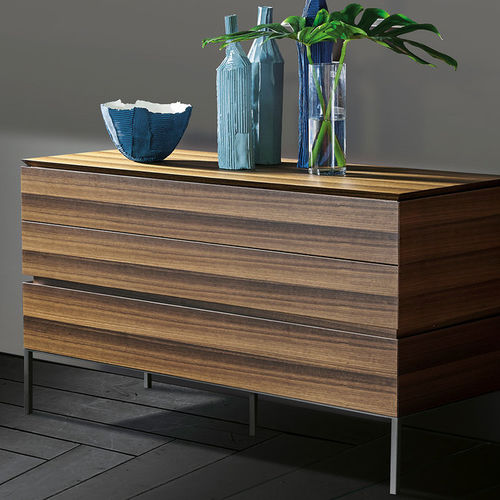 Credenza contemporanea - ARES  - Emmebi Industria Mobili - in noce / in eucalipto / in metallo