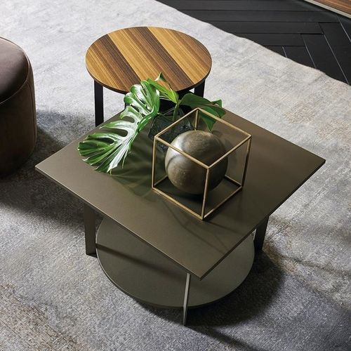 Tavolo d'appoggio contemporaneo - ICS - Emmebi Industria Mobili - in rovere / in noce / in frassino