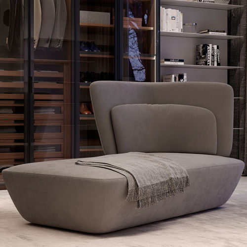 Chaise longue contemporanea - SOHO  - Emmebi Industria Mobili - in velluto / grigia