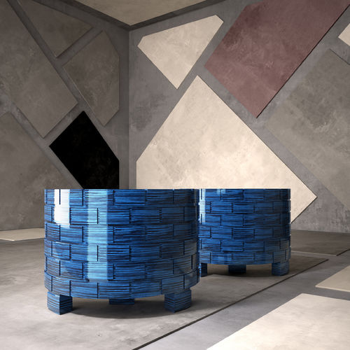 Credenza design originale - BRIQUE-C - Emmemobili - in legno laccato / di Ferruccio Laviani / marrone
