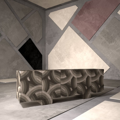 Credenza contemporanea - ARCOBALEGNO - Emmemobili - in rovere / in marmo / di Ferruccio Laviani