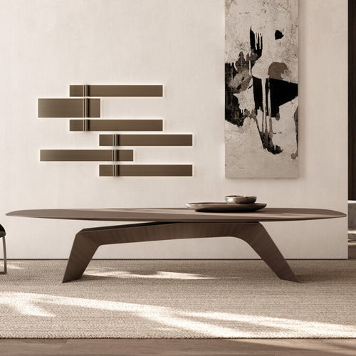 Tavolo contemporaneo - KINTAI - Emmemobili - impiallacciato in legno / in legno laccato / con supporto in legno impiallacciato