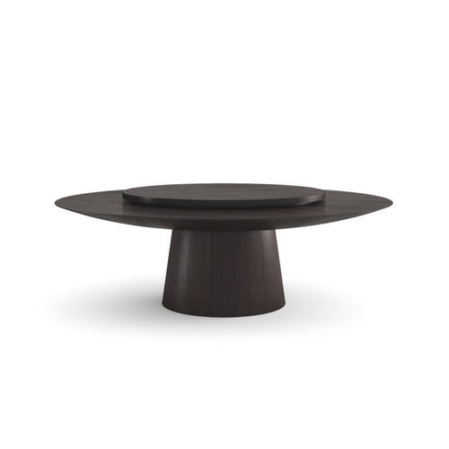 Piano per tavolo in legno laccato - LAZY SUSAN  - Emmemobili - bianco / nero / marrone