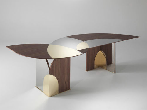 Tavolo contemporaneo - SELENE - Emmemobili - in rovere / in noce / in acciaio