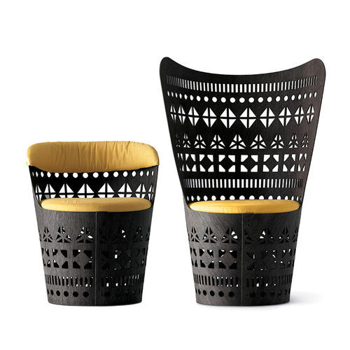 Sedia contemporanea - DOGON - Emmemobili - da interno / in tessuto / con supporto in compensato