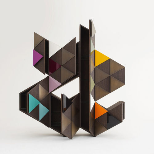 Credenza alta - ARLEQUIN  - Emmemobili - design originale / in rovere / in noce
