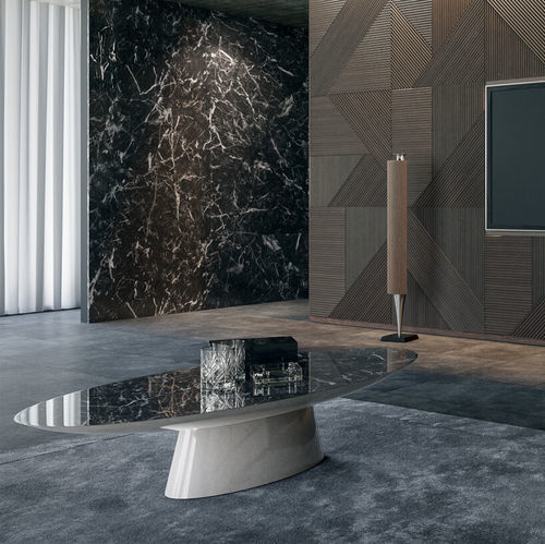 Tavolino basso contemporaneo - UFO TT - Emmemobili - in rovere / in noce / in legno laccato