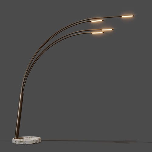 Lampada da terra - JUNCOS - Emmemobili - in ottone / in marmo / contemporanea
