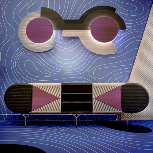 Credenza contemporanea - MIRAR - Emmemobili - in rovere / in noce / impiallacciata in legno