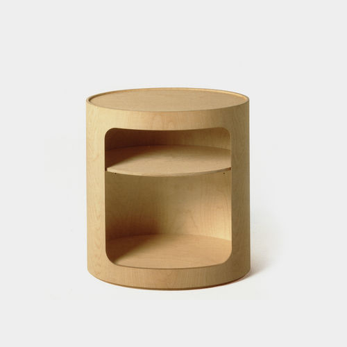 Comodino contemporaneo - AMEDEO   - Emmemobili - in rovere / in legno compensato / rotondo