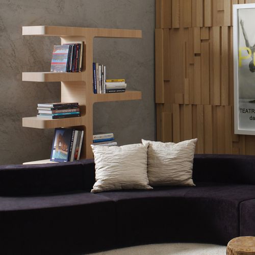 Scaffale contemporaneo - CHANNEL - Emmemobili - in legno laccato / in rovere