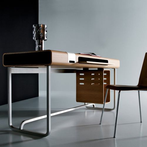 Scrivania da terra - VUVUVU - Emmemobili - contemporanea / in legno / marrone