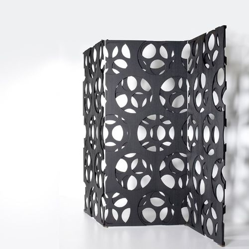 Paravento contemporaneo - MOON - Emmemobili - in legno / nero / bianco