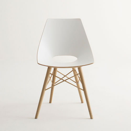 Sedia contemporanea - GLEE    - Emmemobili - da interno / in rovere / in legno laccato