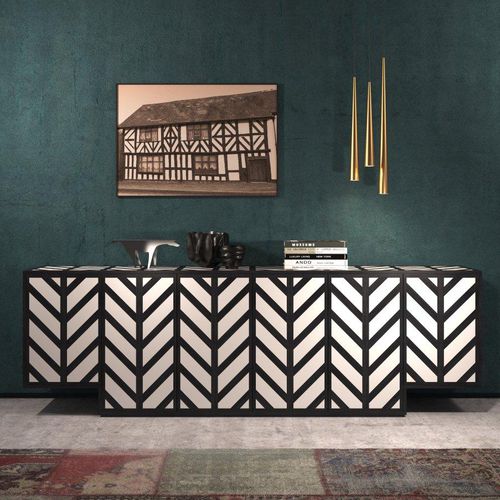 Credenza contemporanea - TUDOR  - Emmemobili - in legno laccato / in MDF laccato / di Ferruccio Laviani