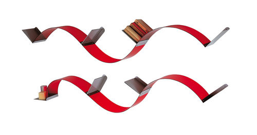 Mensola - FLEXA - Emporium - design originale / in metallo / rosso