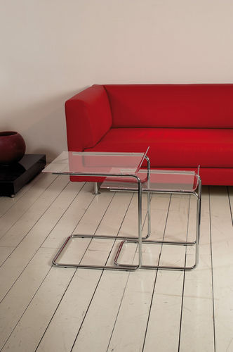 Tavolino estraibile contemporaneo - DUETTO - Emporium - in metacrilato / rettangolare / per uso residenziale