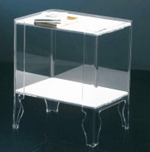 Comodino contemporaneo - NAIF - Emporium - in metacrilato / rettangolare / per uso residenziale