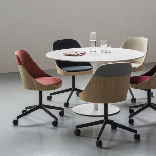 Sedia da ufficio contemporanea - KAIAK CONFIDENT  - Enea - da interno / in tessuto / in rovere