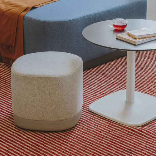 Pouf contemporaneo - PUCK LOW - Enea - in tessuto / in alluminio / tondo