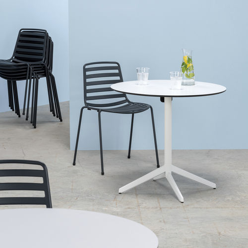 Tavolo da bistrot contemporaneo - PILE  - Enea - in HPL / in Fenix NTM / con supporto in alluminio